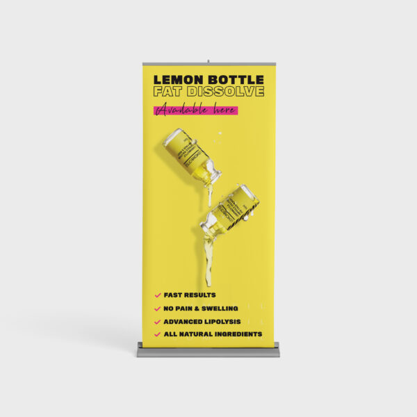 Lemon Bottle Roller Banner Yellow